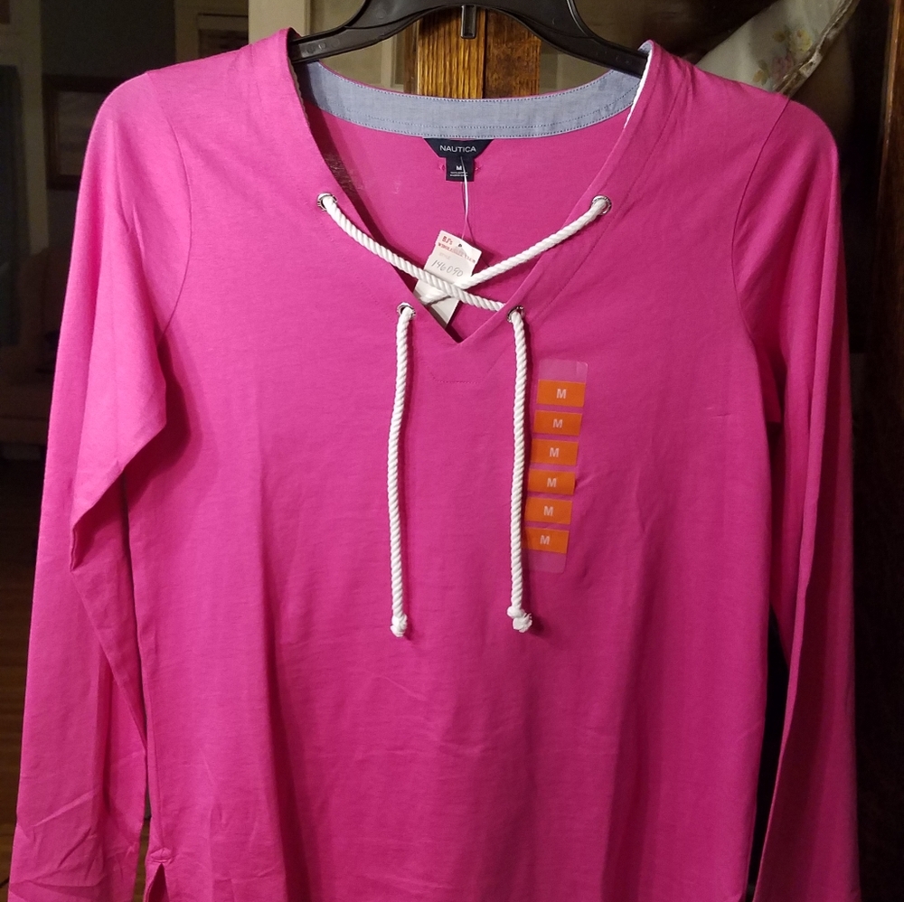 Nautica Ladies Medium Magenta Shirt